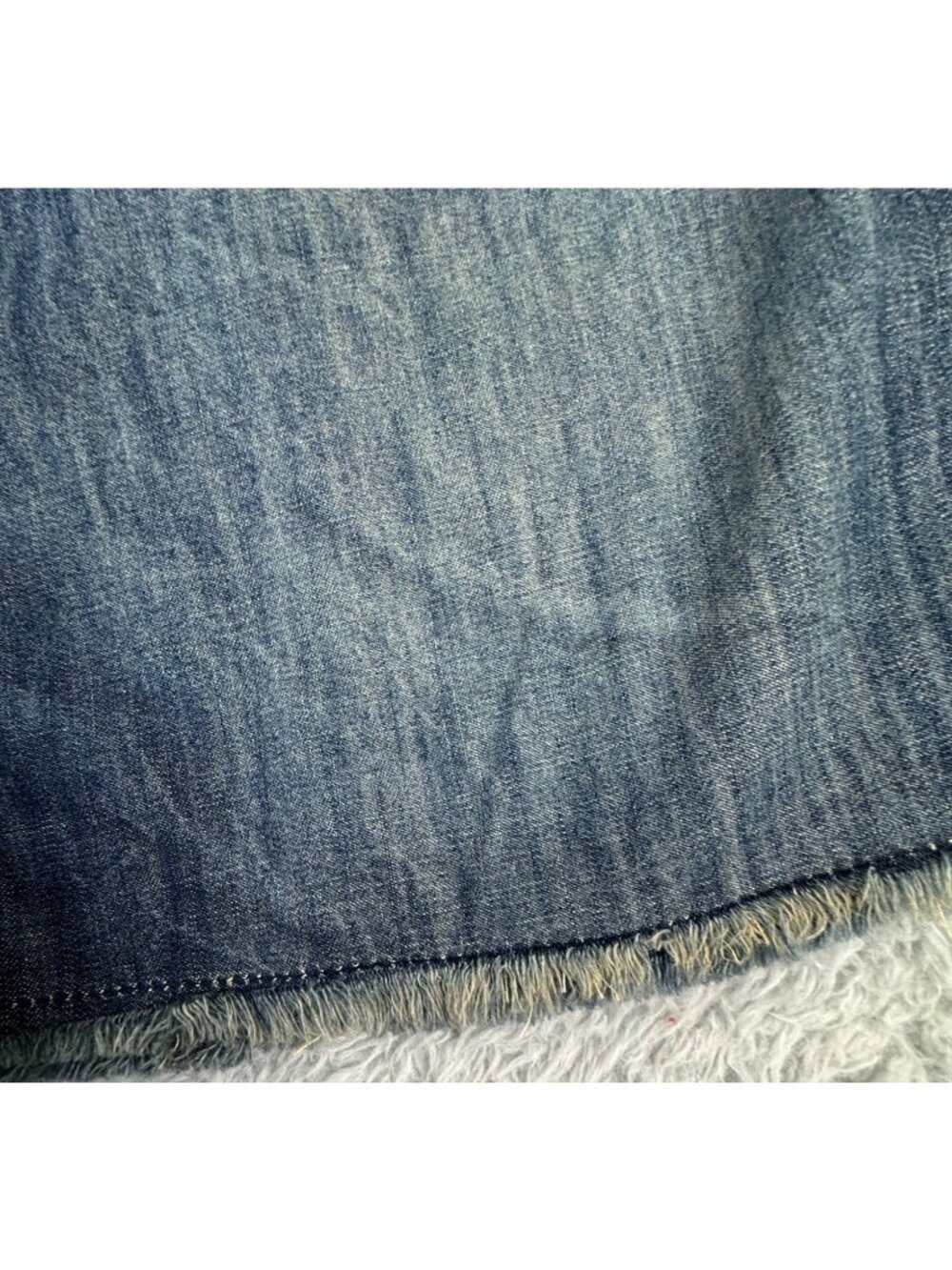 Denim Shorts True Religion 32 Austin Distressed Button Fly Bermuda Retro Y2K - Picture 13 of 14